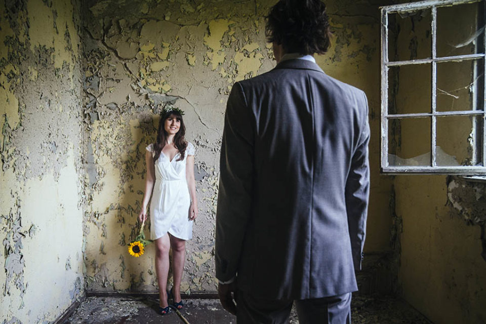 Couple in an abandoned room