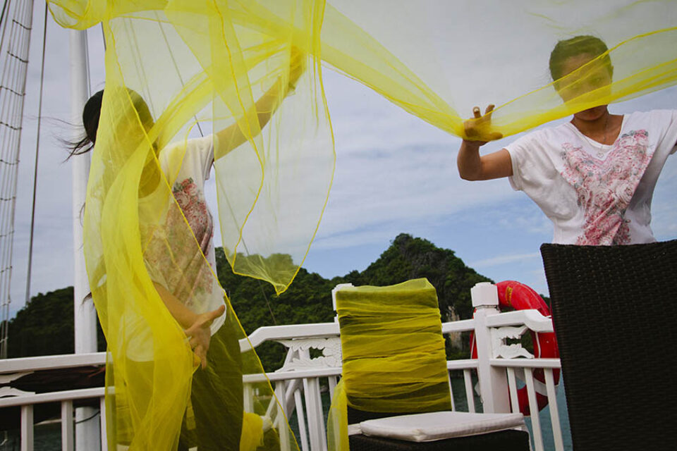 Preparing for a wedding ceremony