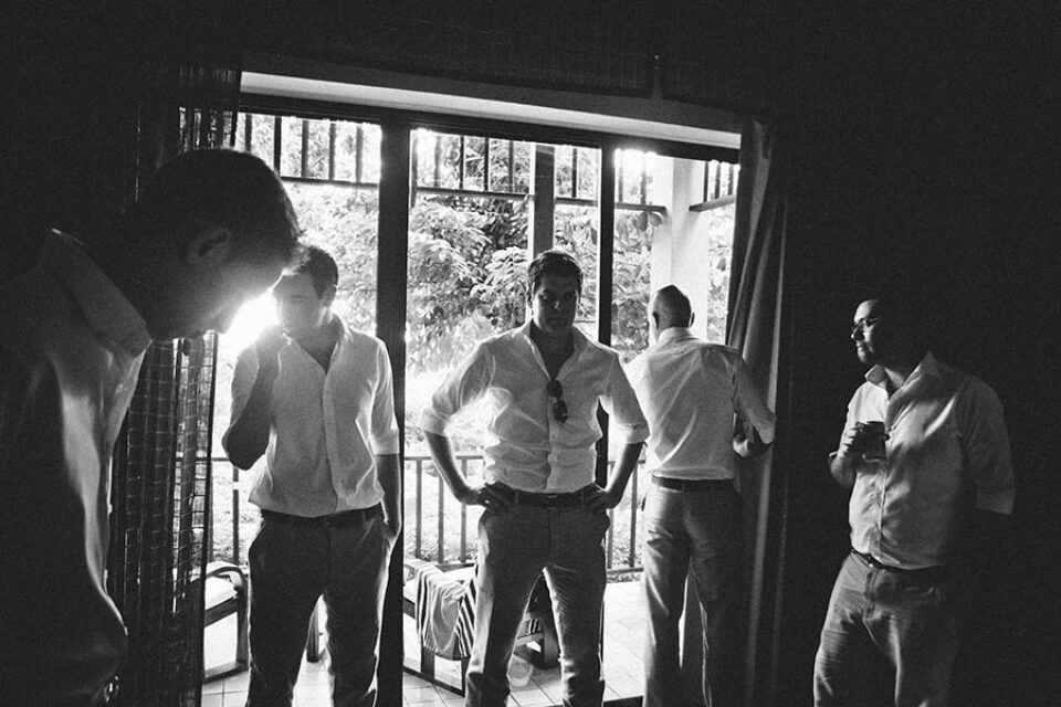 Best men waiting for wedding ceremony