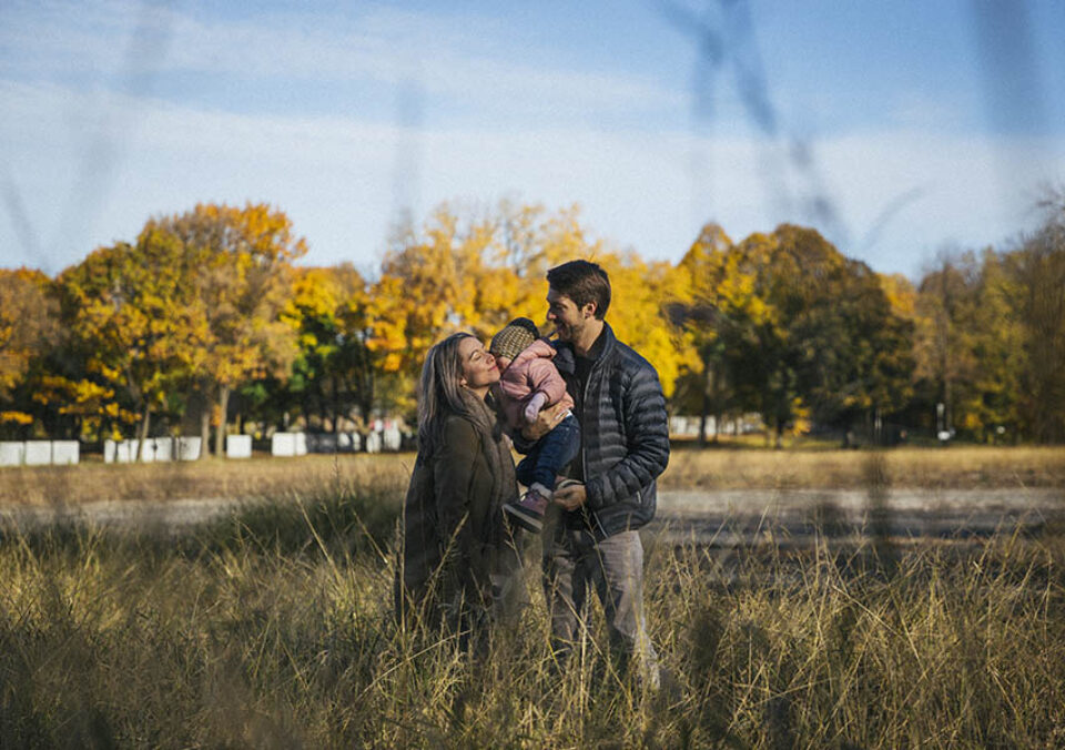 Family portrait in Fall